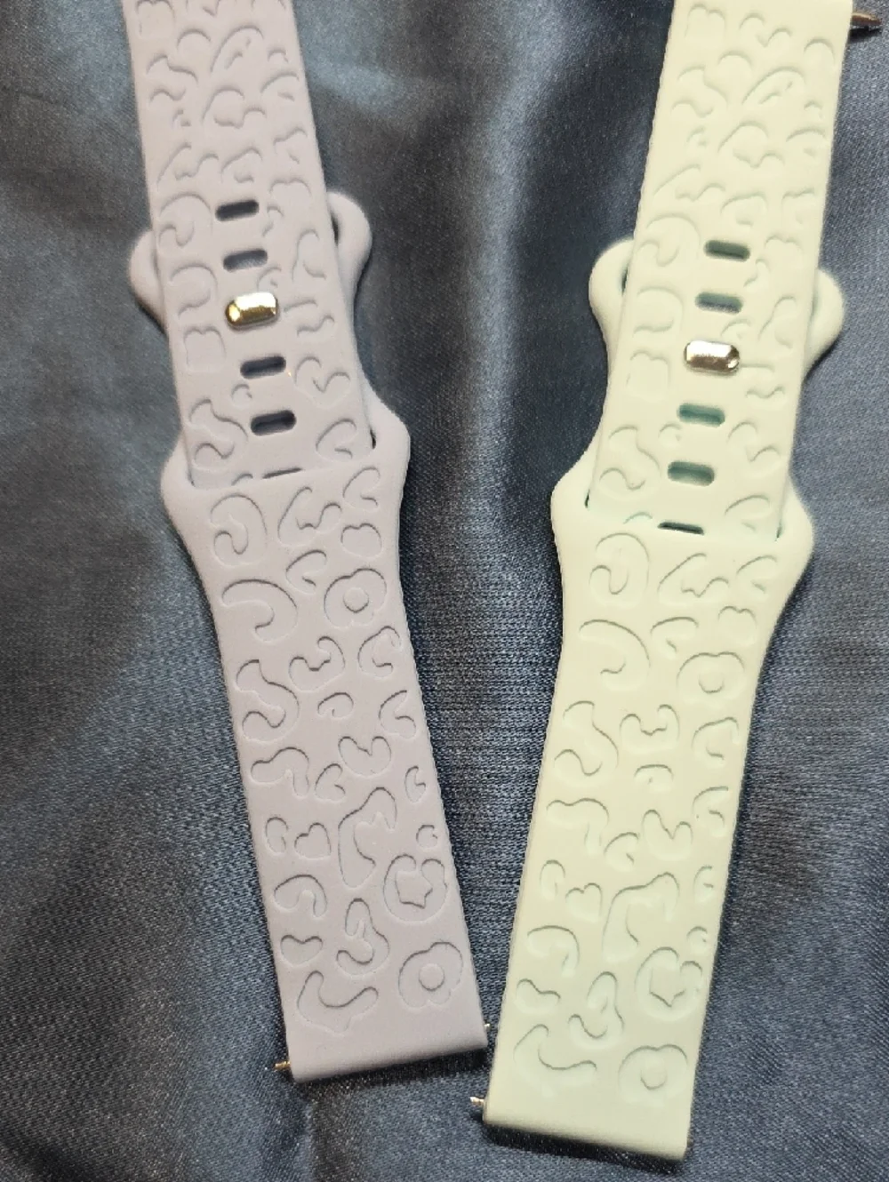 Silicone Leopard Pattern Watch Band - Pastel Multi-Color